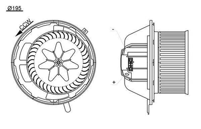 Mahle AB194000S Heater Motor 07-1-Series (E81-E87) 3-Series (E90-E91) X1 (E84) X3 (F25) X4 (F26) — Heater & Blower