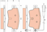 TRW GDB1872 Brake Pads - Rear Brake Set for Fiat Punto