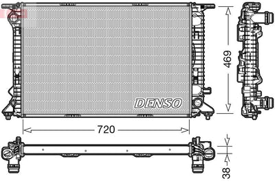 Denso DRM02024 Water Radiator A4 A5 A6 A7 3.2 FSI 2.7 TDI 3.0 TDI Cala Clab Czvd 08- — Radiators & Fans
