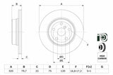 BOSCH 0986479166 Disc Brake Assembly - 2 Pieces — Brake Rotors & Drums