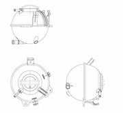 nrf radiator replacement water bottle front view, nrf radiator replacement water bottle side view, nrf radiator replacement water bottle technical specifications NRF Radiator Replacement Water Bottle - Compatibility with Caddy III, Beetle, Passat CC, Golf, Jetta, Scirocco, and More | Durable Replacement Tank NRF Radiator Replacement Water Bottle for Cars nrf, radiator-replacement-water-bottle, car-maintenance, radiator-accessory, car-owners, mechanics, high-quality-replacement, durable-tank, cooling-system,