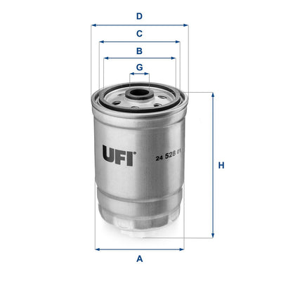 Ufi 24.528.01 Fuel Filter (Dodge Nitro 2.8Crd / Jeep Wrangler III 2.8Crd 2007 -) Oe — Fuel Delivery