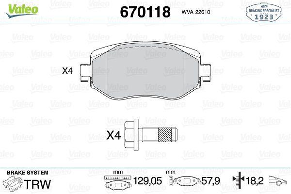 Valeo 9001311 Fte Brake Pad Front Megane IV — Brake Pads