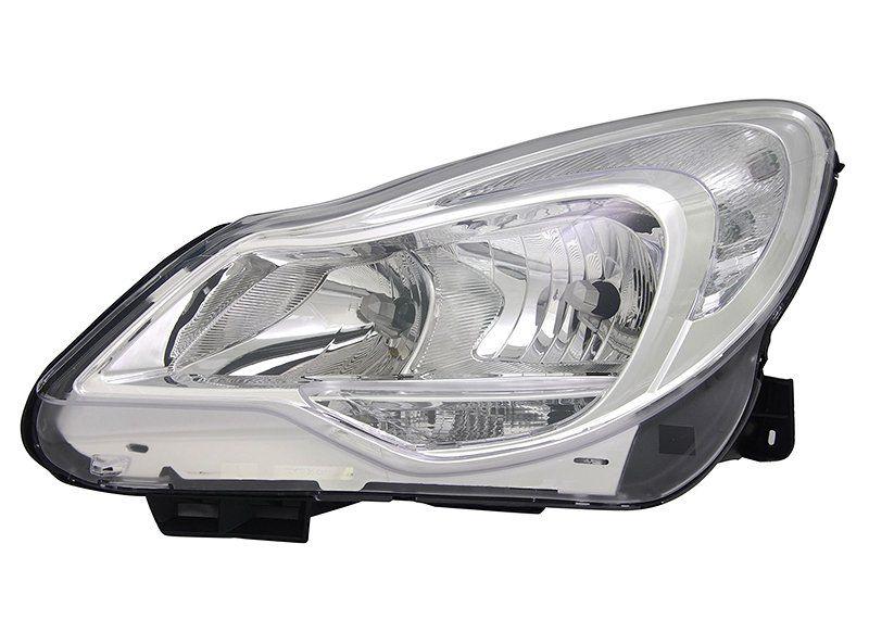 Valeo 44585 Headlight Left (Driver Side) Opel Corsa D Facelift Chrome Electric with Motor 09-14 — Headlights