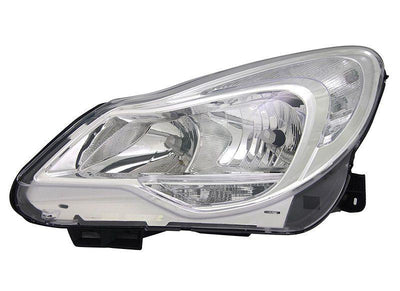 Valeo 44585 Headlight Left (Driver Side) Opel Corsa D Facelift Chrome Electric with Motor 09-14 — Headlights