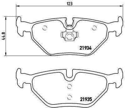 Brembo P71006 Brake Pad Rear Low-Met Saab — Brake Pads