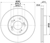 HELLA Pagid Brake Disks 8DD355107-131 - Durable Performance for Acura & Honda — Brake Rotors & Drums