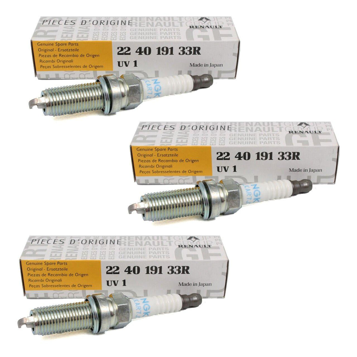 Mais 224019133R Spark Plug Set Dacia Logan MCV 2013- 0.9 tCe H4B 3 Cylinder Set — Coils & Plugs