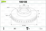 VALEO Front Brake Disc - Replacement for Ascona B and C — Brake Rotors & Drums