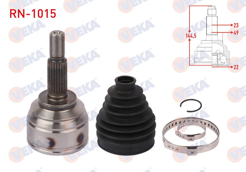 Veka RN-1015 CV Joint Left-Right Front Outer Length 144,5mm Dacia Sandero Stepway 1.5 dCi 2012 — Axles, CV Joints & Boots