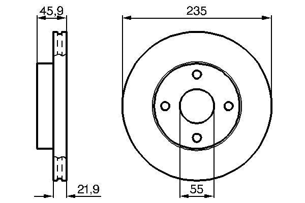 Bosch 0986478787 Brake Disc Front 323 Ba/Bj 1.5 95-00 Familia Set