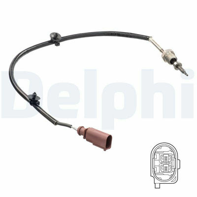 Delphi TS30267 Exhaust Temperature Sensor - Brown for Audi A6, Axeo — Temperature Sensors & Switches
