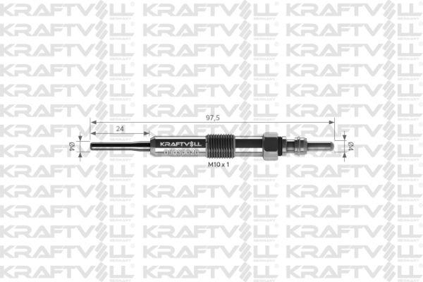 Kraftvoll 05030020 *12 Glow Plug Renault Megane III Fluence Clio III Kangoo Scenic Modus Duster Logan Sandero — Coils & Plugs