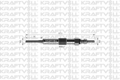 Kraftvoll 05030020 *12 Glow Plug Renault Megane III Fluence Clio III Kangoo Scenic Modus Duster Logan Sandero — Coils & Plugs