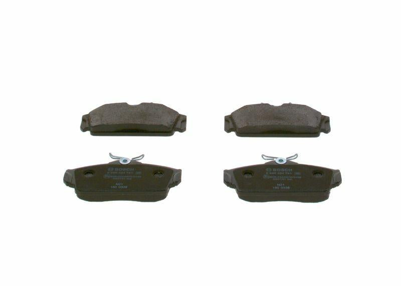 BOSCH Brake Pads Front - Low-Metallic Technology for Nissan Primera (99-02) & Almera