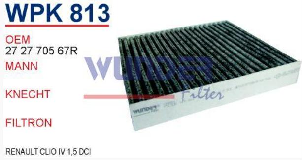 Wunder Carbon Pollen Filter for Dacia Sandero 2 - Compatible with All Models — Air & Cabin Filters