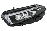 hella led headlight complete left side, front view of HELLA LED headlight, side view of HELLA headlight for Mercedes-Benz HELLA 1EX015091811 - LED Headlight Complete Left Side for Mercedes-Benz Owners HELLA LED Headlight Complete Left Side hella, led-headlight, car-lighting, headlight-replacement, mercedes-benz, automotive, car-owners, vehicle-accessories, night-driving, ai-generated