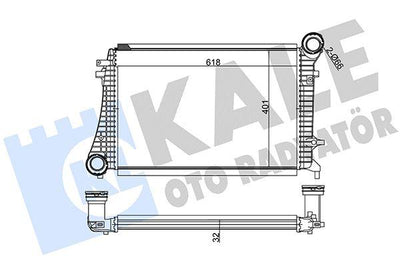 Kale 342500 Intercooler Radiator (VW Caddy 04-11 Golf 06-09 Audi A3 04-13 Skoda Octavia 04-13) — Radiators & Fans
