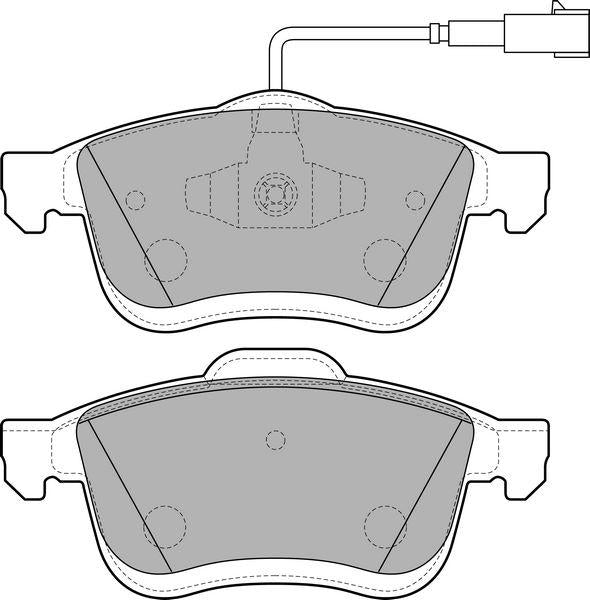 Valeo 9001125 Fiat Doblo 1.3-1.4-1.6-2.0 JTD 2010> Front Brake Pad — Brake Pads