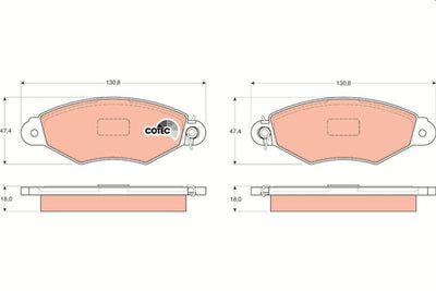 TRW GDB1321 Front Brake Pad Renault Kangoo 97-08 Xsara 97-05 Peugeot 306 96-01 — Brake Pads