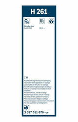 BOSCH Rear Windshield Wiper Blade - 26 Cm for 12-B Series — Wipers