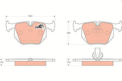TRW GDB1530 Brake Pad Rear BMW E38 E46 E53 E83, Range Rover III — Brake Pads