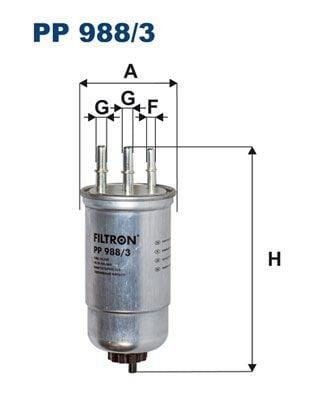 FILTRON PP988-3 Fuel Filter for Renault, Technical specifications of FILTRON PP988-3 Fuel Filter FILTRON PP988-3 | Fuel Filter for 08 Logan, Sandero, Duster 1.5 DCI | Ideal for Car Owners and Mechanics FILTRON PP988-3 Fuel Filter mazot-fuel-filter, filtron, car-maintenance, fuel-filter, automotive-parts, renault-compatibility, car-owners, mechanics, engine-performance, ai-generated
