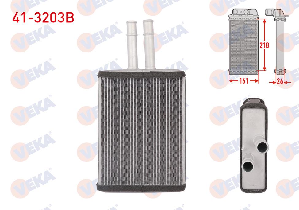 Veka 41-3203B Heater Core Brazing Opel Vectra B 1.6i Borulu 1995-2003 — Heater & Blower