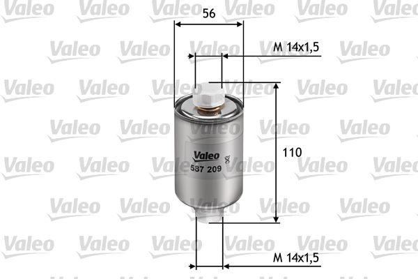 Valeo 587209 Fuel Filter (Gasoline) (Rover 200 214 1.4 GSi,SI)