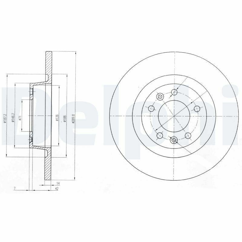 Delphi BG4085 Disc Arrear Brake Rotor — Brake Rotors & Drums