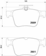 BREMBO P85124 Brake Pads - Rear for VW Passat, Tiguan, Arteon