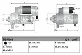 DENSO Starter Motor DSN963 - 12V 2.0KW for Caddy IV, Passat, Transporter — Starting & Charging