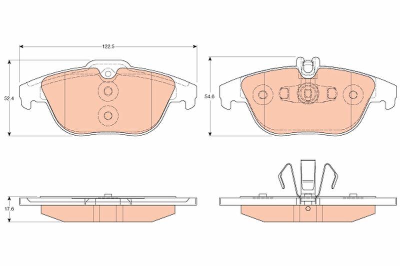 TRW GDB2051 Brake Pad Rear W204-207 S204 C207 A207 C180-C350 E200-E500 GLK 220-350 — Brake Pads