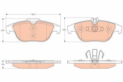 TRW GDB2051 Brake Pad Rear W204-207 S204 C207 A207 C180-C350 E200-E500 GLK 220-350 — Brake Pads