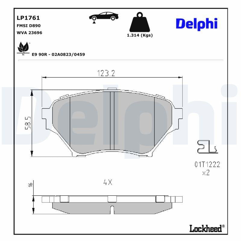 Delphi LP1761 Brake Pad — Brake Pads