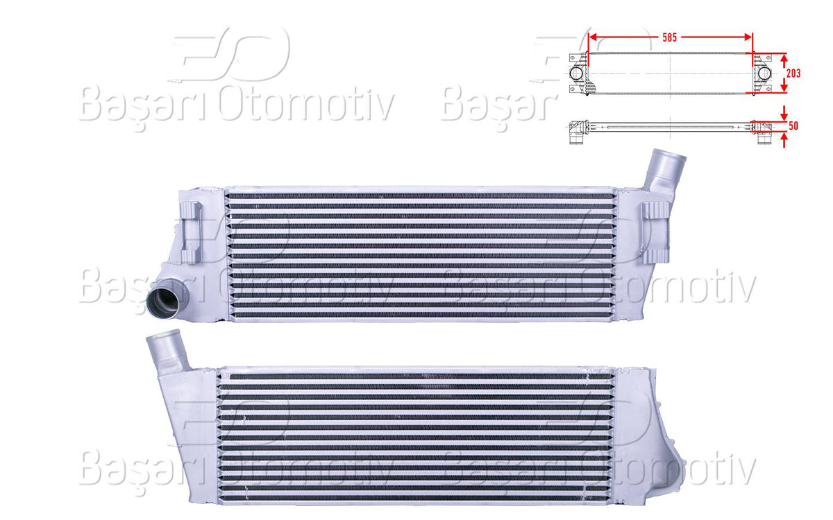 Wisco 3113812-00 Turbo Radiator (Intercooler) 585X203x50 Renault Megane Grand Scenic 1.5 dCi 1.9 dCi 2.0 0 — Radiators & Fans