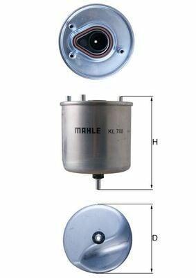 MAHLE KL788 Fuel Filter - Compatible with 1.6HDi and Various Models — Fuel Delivery