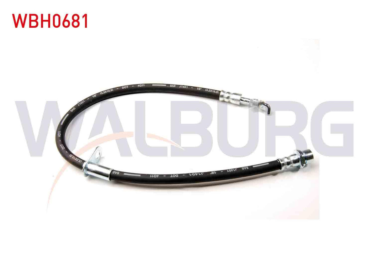 WALBURG WBH0681 Brake Hose Front Left-Right 490mm Citroen C1 II (Pa_, Ps_) 2014-| Set of 2 — Brake Hydraulics