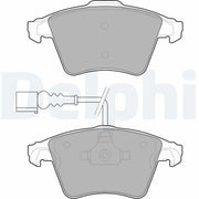 DELPHI LP1950 Brake Pads for VW Touareg front view, DELPHI LP1950 Brake Pads technical specifications, DELPHI LP1950 Brake Pads package DELPHI LP1950 Brake Pads for Volkswagen Touareg (2003-2016) - V6, V10 TDI, 4.2 V8, 3.0 V6, 6.0 W12 | Optimal Performance DELPHI LP1950 Brake Pads for VW Touareg - V6 V10 TDI | Precision Fit delphi, brake-pads, vw-touareg, car-parts, auto-repair, mechanics, vehicle-upgrade, braking-system, low-metallic, ai-generated