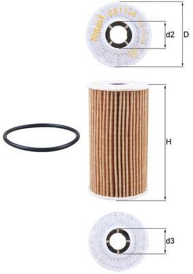 Mahle OX1138D Oil Filter Land Rover Range Rover Sport/Velar/Evoque/Discovery Sport 2.0D 16- — Oil Filters
