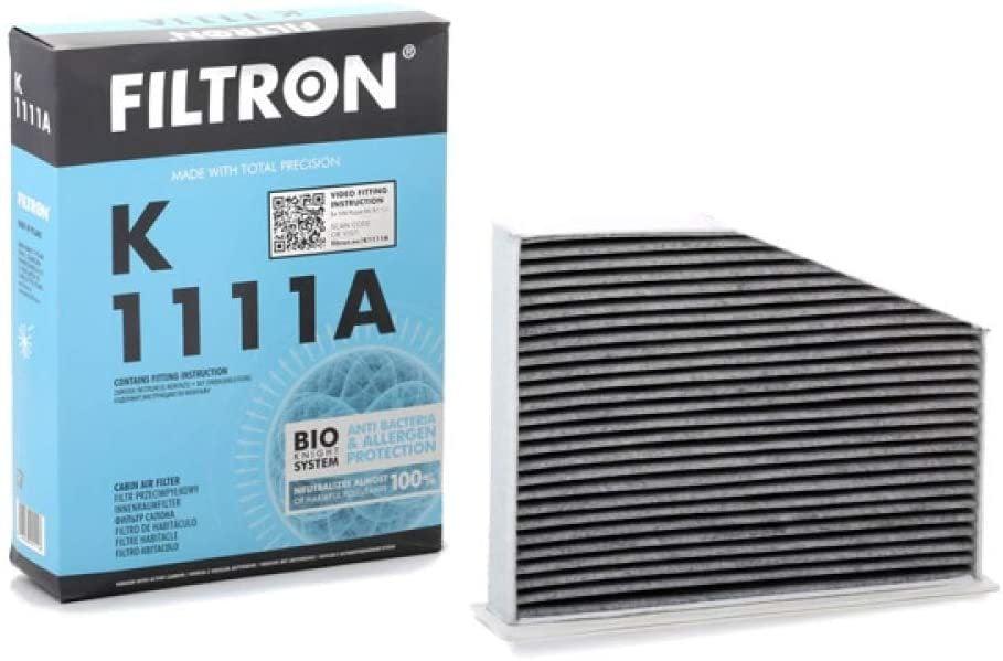 Filtron K1111A Activated Carbon Cabin Filter - Compatible with Volkswagen Jetta — Air & Cabin Filters