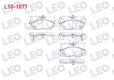 LEO L10-1077 Brake Pad Front with Wear Indicator Honda Euro Civic 1991-2005 / Rover 214 1995-2000 / 416 1995-2000 / Gas Gazelle 2012-/ Tata Telcolıne 1999-2007