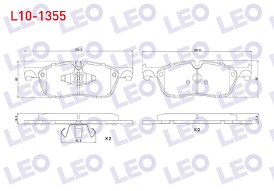LEO L10-1355 Brake Pad Front Land Rover Discovery Sport (Lc) 2.0 Td4 2014 — Brake Pads