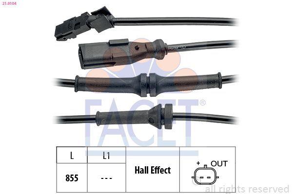 FACET ABS Cable Sensor - Rear Megane III Fluence — Brake Sensors & ABS