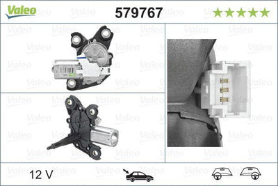 Valeo 579767 Wiper Motor Rear Berlingo/Partner Tepee 08> 1.6 HDi