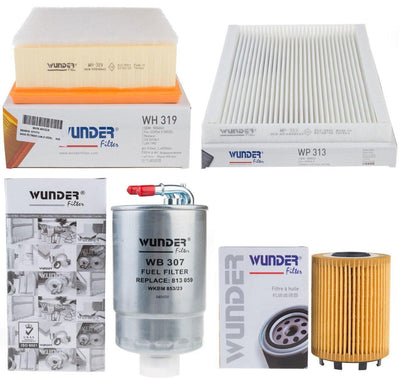 Opel Corsa D 1.3 Euro 4 Diesel Filter Set 2007-2009 Wunder with Tabs Type — Auto Parts Hall, Maintenance & Service Kits