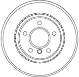 TRW BMW Disc Brake Set - Rear Brake Rotors for E87, E90, F30 — Brake Rotors & Drums