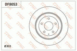 TRW DF8053 Disc Rear Brake Disc for 12-Ma.Cx-5 — Brake Rotors & Drums