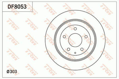 TRW DF8053 Disc Rear Brake Disc - High Performance for 12-Ma.Cx-5 — Brake Rotors & Drums