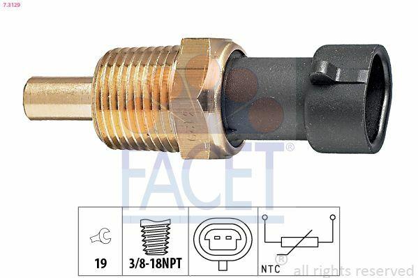 FACET Motor Temperature Sensor 7.3129 - Y17DT Corsa C Combo C — Temperature Sensors & Switches